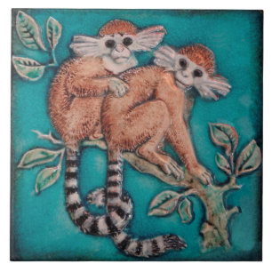 Macacos Adoráveis Maiolica Repro - Alemão Antiqu
