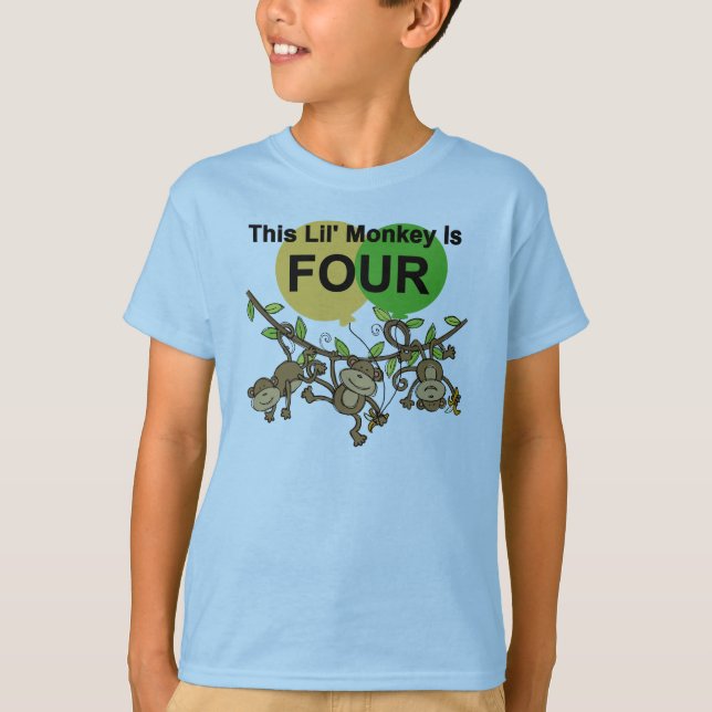 Macacos Swing 4º Aniversário Camisetas e presentes (Frente)