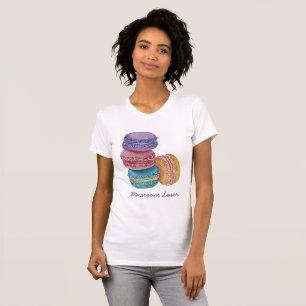 Macarões Cotovelos Do Arco-Íris Em Camiseta Com Co