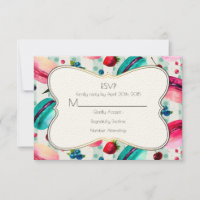 Macarões E Um RSVP De Quadro Decorativo