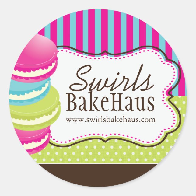 Macaron e Dessert - Adesivos (Frente)