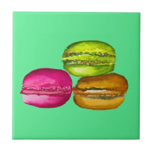 Macarons coloridos, a aquarela é funky