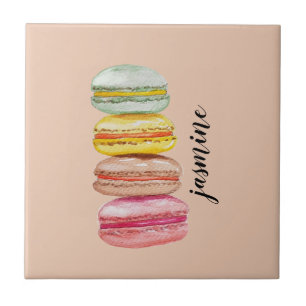 Macarons Franceses Aquarela Pintados à Mão