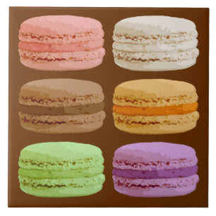 Macarons Franceses, Pastéis Multi-Coloridos