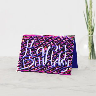 Macarrão Original Escrevendo Cartão Feliz Aniversá