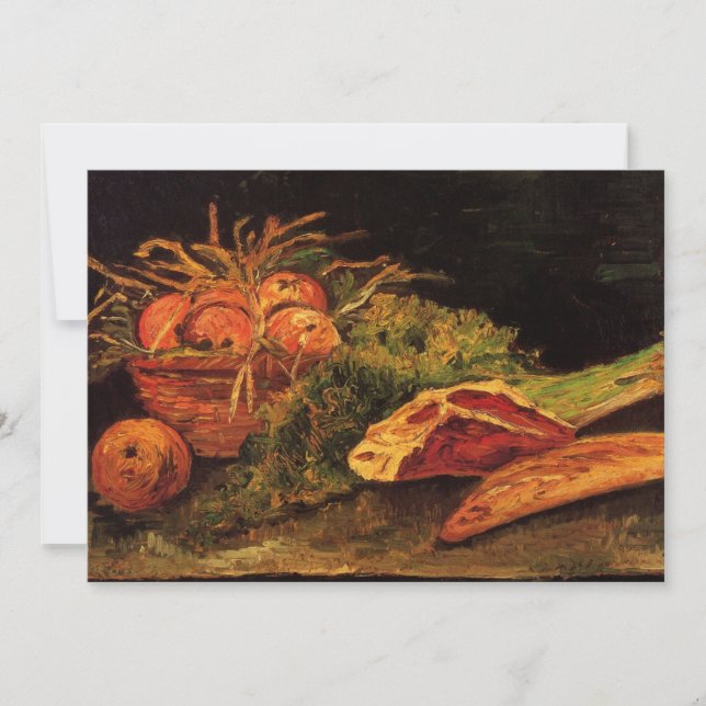 Maçãs, Carne e um Pão por Vincent van Gogh (Frente)