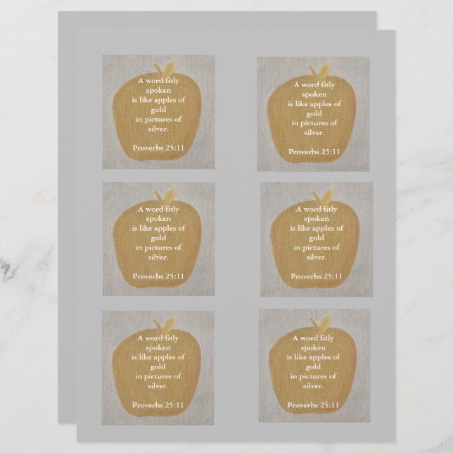 Maçãs de ouro em prata, padrão, papel para rascunh (Frente/Verso)