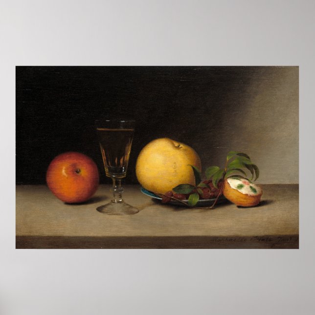Maçãs, Sherry - Raphaelle Peale Fine Art Poster (Frente)