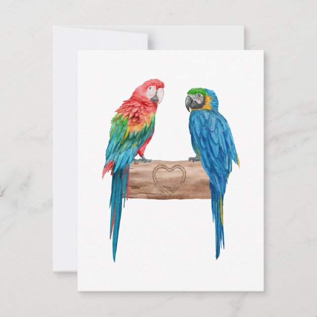 Macaw Bird Parrot Lover Watercolor (Frente)