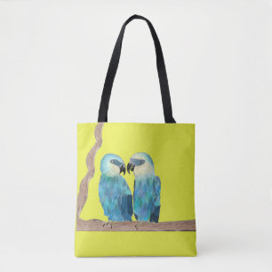 Macaws do Spix em um Saco de Tote