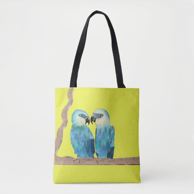 Macaws do Spix em um Saco de Tote (Frente)