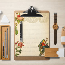 Macaws E Rosas Vintage