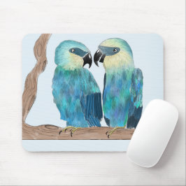 Macaws Spix em um mouse Pad