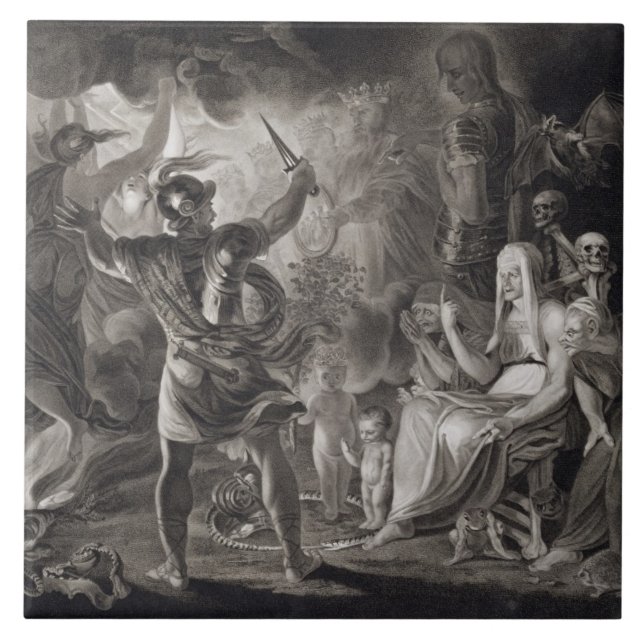 Macbeth, três bruxas e Hecate no ato IV, S (Frente)