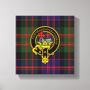 Macdonald Scottish Crest e Tartan Canvas