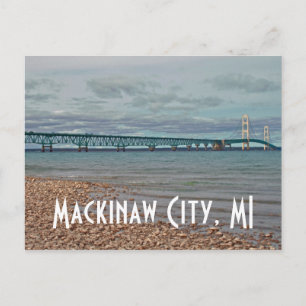 Mackinac Bridge Mackinaw City, cartão postal MI