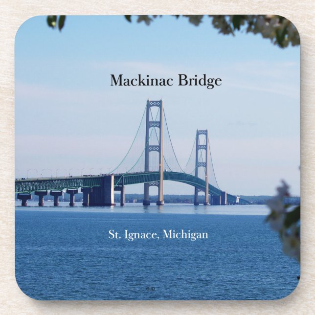 Mackinac Bridge St Ignace 6 porta-copos de plástic (Frente)