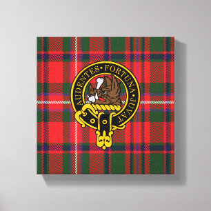 Mackinnon Scottish Crest e Tartan Canvas