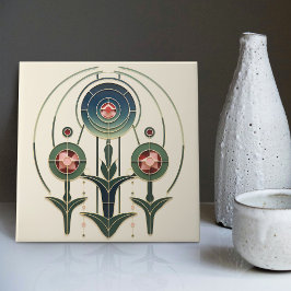 Mackintosh Art Deco Abstrato Floral Wall Decor