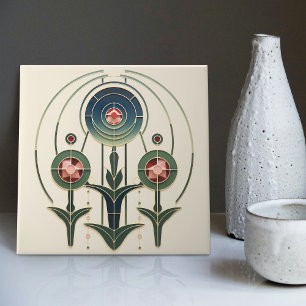 Mackintosh Art Deco Abstrato Floral Wall Decor