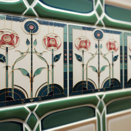 Mackintosh Art Deco Abstrato Floral Wall Decor