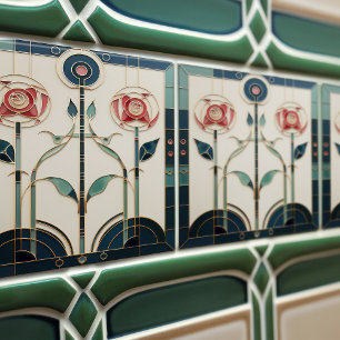 Mackintosh Art Deco Abstrato Floral Wall Decor