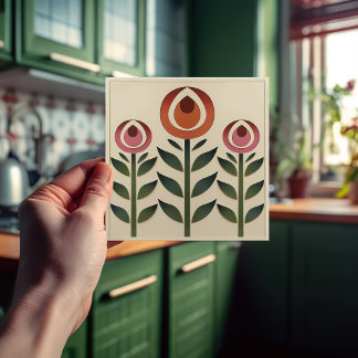 Mackintosh Art Deco Abstrato Floral Wall Decor