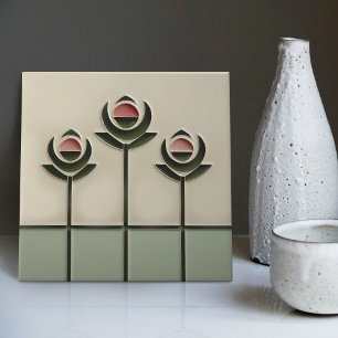 Mackintosh Art Deco Abstrato Floral Wall Decor