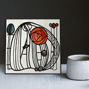 Mackintosh Art Deco Abstrato Floral Wall Decor