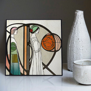 Mackintosh Art Deco Abstrato Floral Wall Decor