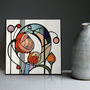 Mackintosh Art Deco Abstrato Floral Wall Decor