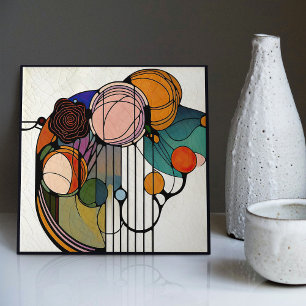Mackintosh Art Deco Abstrato Floral Wall Decor