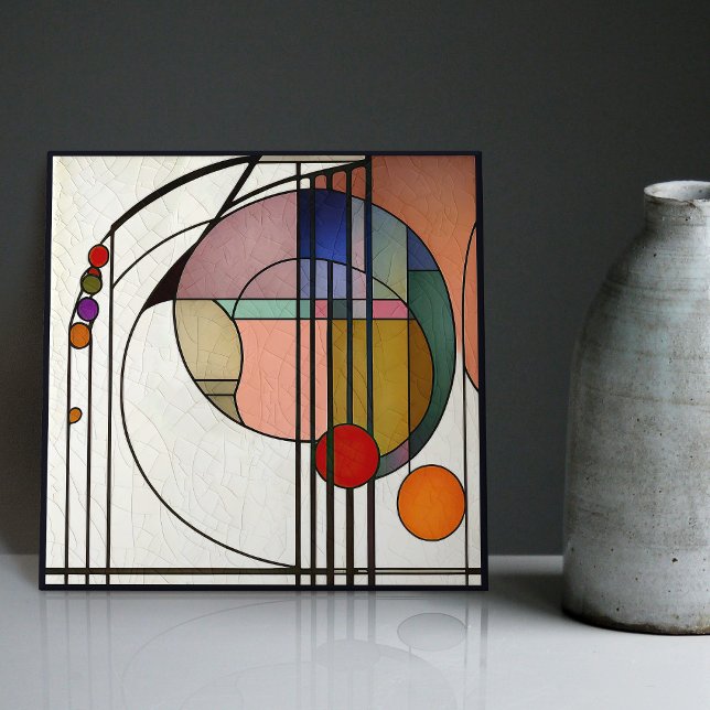 Mackintosh Art Deco Abstrato Floral Wall Decor (Criador carregado)