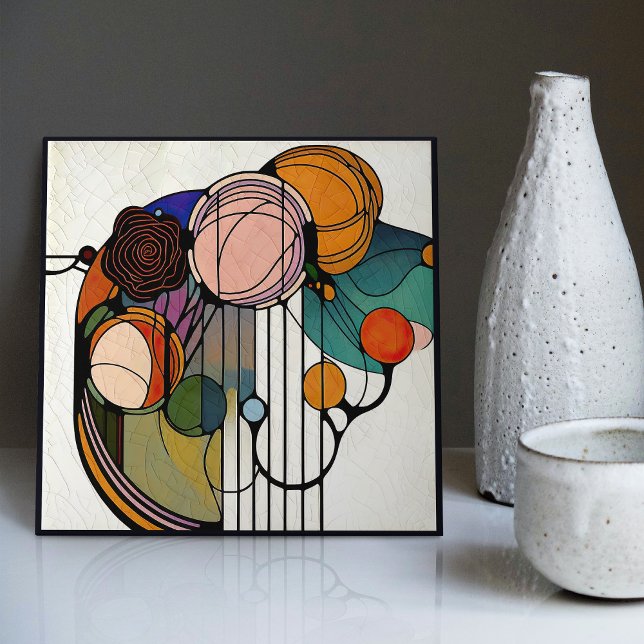 Mackintosh Art Deco Abstrato Floral Wall Decor (Criador carregado)
