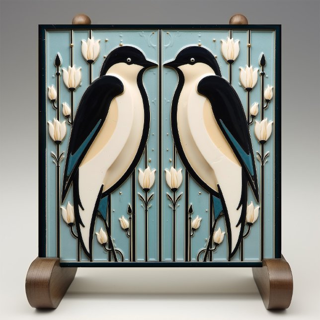 Mackintosh Black Birds Art Deco Nouveau Wall Decor (Criador carregado)