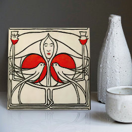 Mackintosh Lovebird Abstrato Wall Decor Bird