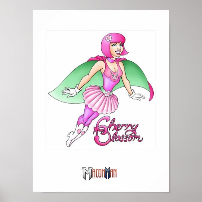 Macon Man Cherry Blossom Poster (Frente)