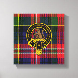 Macpherson Scottish Crest e Tartan Canvas