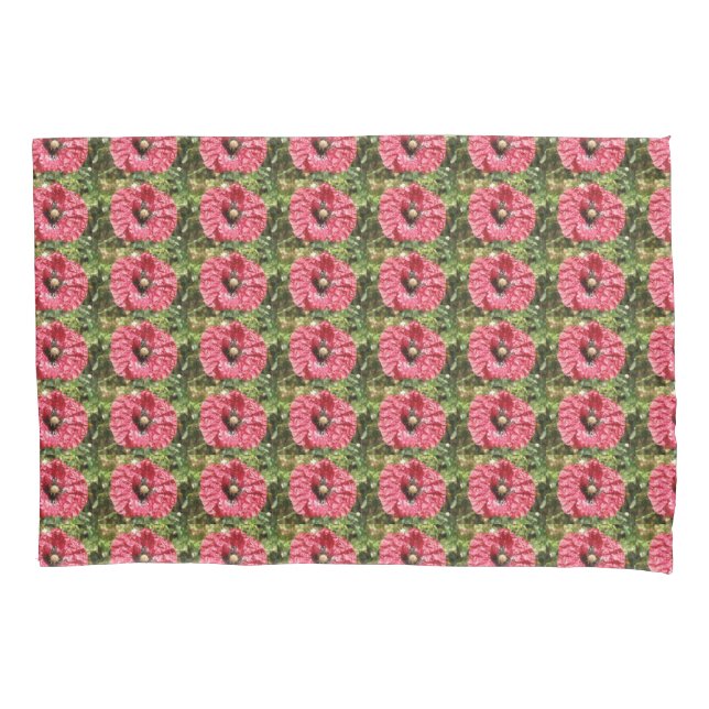 Macro-Pillowcase bonito de Flor Vermelho (Frente)