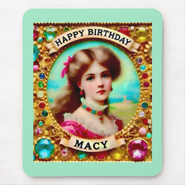 MACY ~ ETHEREAL Vintage Retrato ~ Mousepad (Frente)