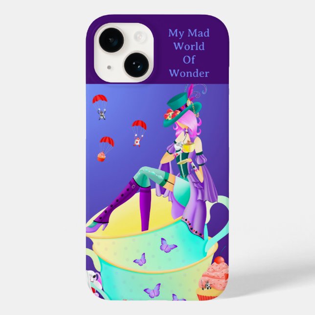 Mad Hatter in Tea Cup wonderland art (Verso)