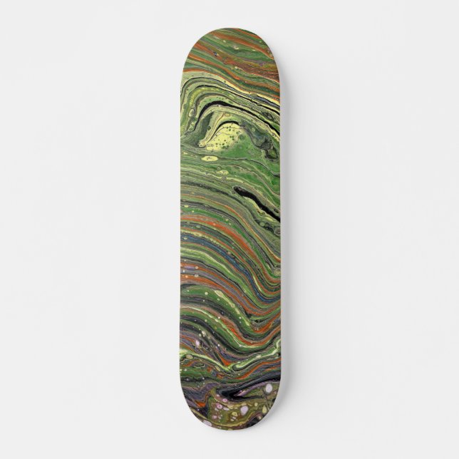 Mad Love 1 Wild Green Abstrato Skateboard Deck (Frente)