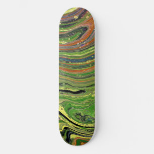 Mad Love 3 Abstrato de skate verde com faixa fina