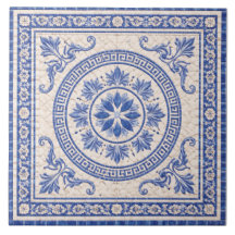 Madalena Floral Grega – Azulejo Cerâmico Decorativ