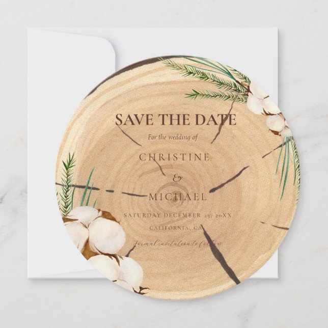 Madeira de Casamento Russo Elegante e Chic salve a (Frente)