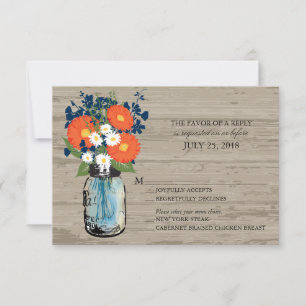 Madeira de jar azul e laranja   RSVP