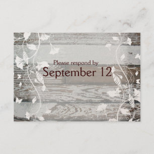 Madeira e vintage RSVP com envelopes