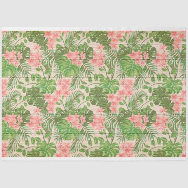 Madeira Floral Moderno Papel Tecido Popular (Frente )