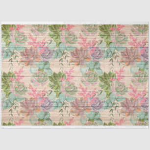 Madeira Floral Moderno Papel Tecido Popular