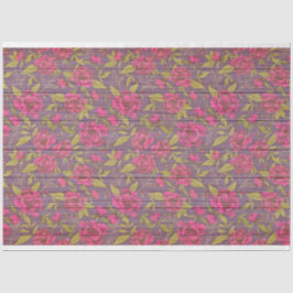 Madeira Floral Moderno Papel Tecido Popular